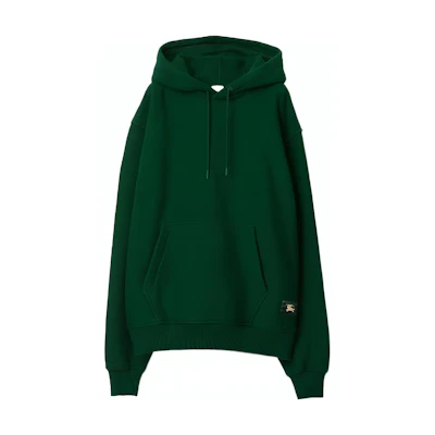 Burberry Solid Color Green Hoodie Pullover Sweatshirt. 80812201