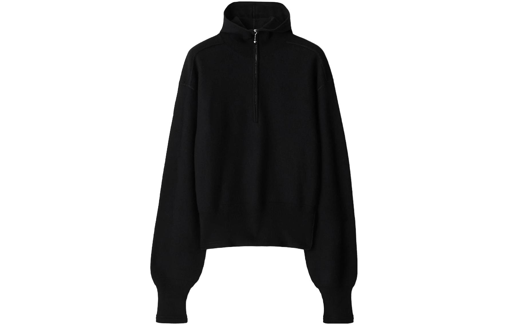 Order Burberry Suéter Pullover con Capucha Media Cremallera Color Sólido. 80758881