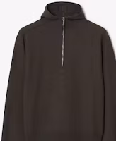 Shop Burberry 素色半拉鍊連帽套頭毛衣。 80758881