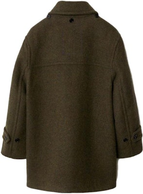 Abrigo Burberry Verde Oscuro Con Capucha y Botones - Color Sólido. 80789081 Shop Abrigo Burberry Verde Oscuro Con Capucha y Botones - Color Sólido. 80789081