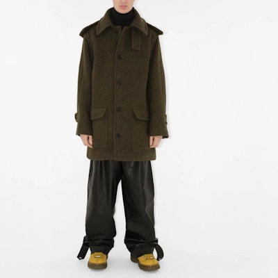 Abrigo Burberry Verde Oscuro Con Capucha y Botones - Color Sólido. 80789081 Purchase Abrigo Burberry Verde Oscuro Con Capucha y Botones - Color Sólido. 80789081