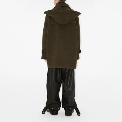 Abrigo Burberry Verde Oscuro Con Capucha y Botones - Color Sólido. 80789081 Details for Abrigo Burberry Verde Oscuro Con Capucha y Botones - Color Sólido. 80789081