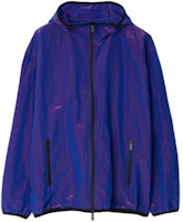 Burberry Solid Color Hooded Zip Casual Loose Jacket - Blue 80866851 Burberry Solid Color Hooded Zip Casual Loose Jacket - Blue 80866851