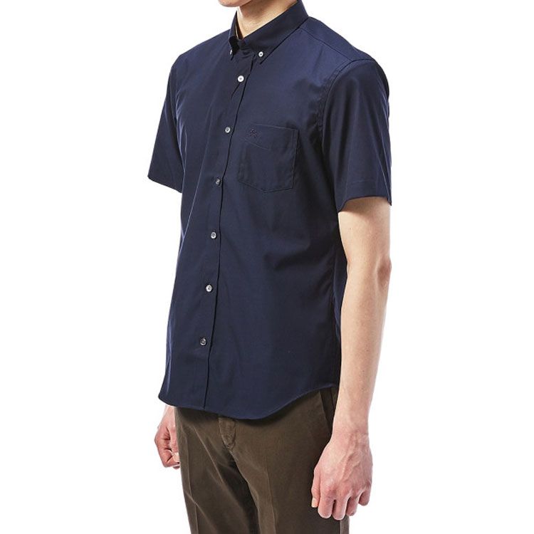 Details for 버버리 단색 말 로고 반팔 셔츠 - 다크 블루 40047211