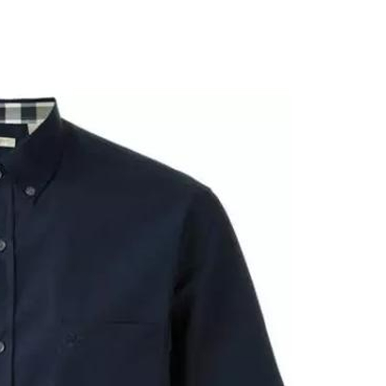 Cheap 버버리 단색 말 로고 반팔 셔츠 - 다크 블루 40047211