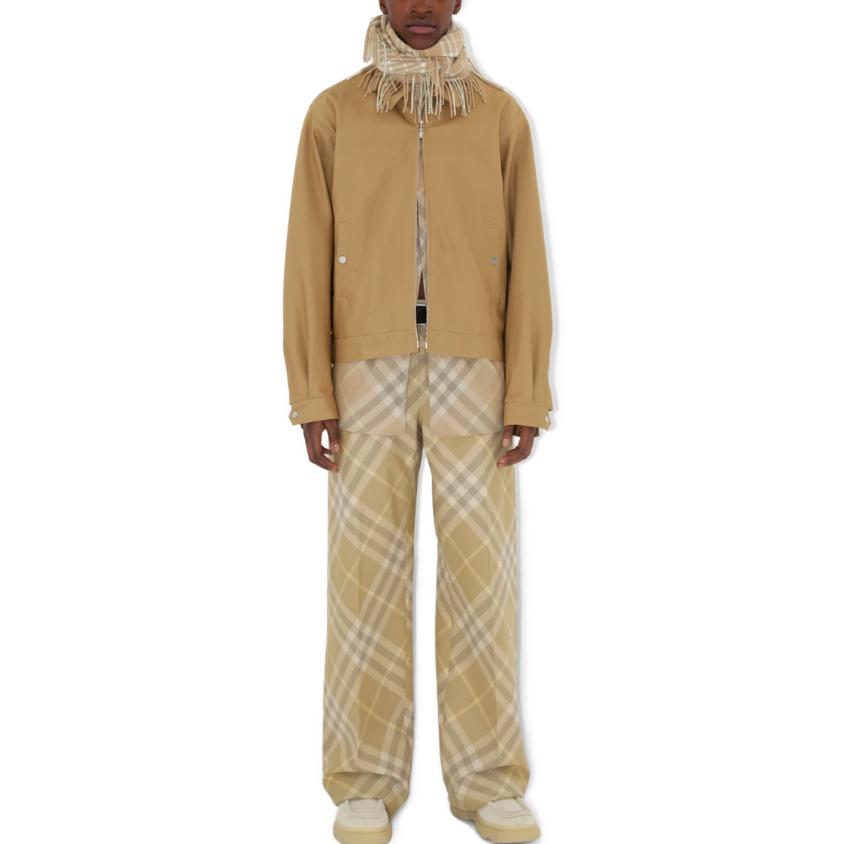 Shop Chaqueta Beige de Lino con Cremallera Burberry. 80813381