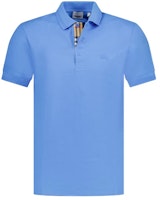 Burberry Solid Color Logo Embroidered Button Casual Blue Polo Shirt. 80780931 Burberry Solid Color Logo Embroidered Button Casual Blue Polo Shirt. 80780931