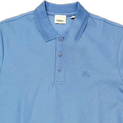 Burberry Solid Color Logo Embroidered Button Casual Blue Polo Shirt. 80780931 Lookbook Burberry Solid Color Logo Embroidered Button Casual Blue Polo Shirt. 80780931