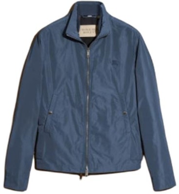 博柏利纯色刺绣标志蓝色拉链夹克 40165401 Shop 博柏利纯色刺绣标志蓝色拉链夹克 40165401