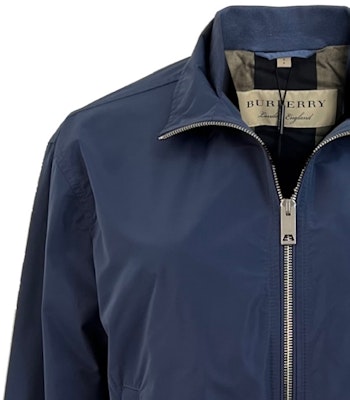 博柏利纯色刺绣标志蓝色拉链夹克 40165401 Purchase 博柏利纯色刺绣标志蓝色拉链夹克 40165401