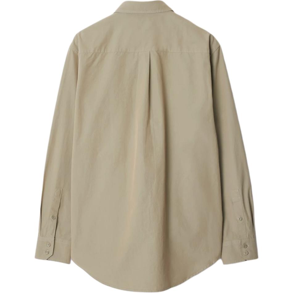 Lookbook 버버리 솔리드 컬러 루즈핏 긴팔 셔츠 카키 80894841