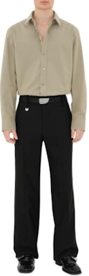 버버리 솔리드 컬러 루즈핏 긴팔 셔츠 카키 80894841 Shop 버버리 솔리드 컬러 루즈핏 긴팔 셔츠 카키 80894841