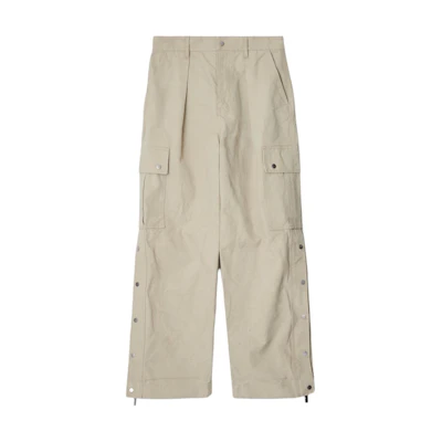 Burberry Solid Color Loose Fit Cargo Pants Plaster White. 80914741