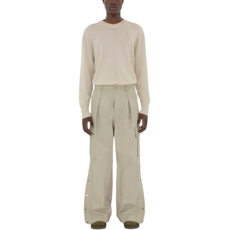 Burberry  Solid Color Loose Fit Cargo Pants Plaster White. 80914741 圖 4