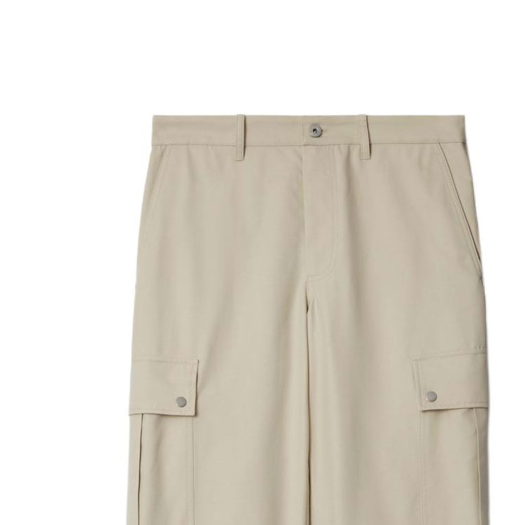 Burberry  Solid Color Loose Fit Cargo Pants Plaster White. 80914741 圖 8