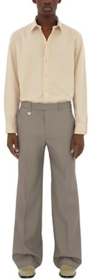 버버리 베이지 솔리드 컬러 루즈 핏 긴팔 셔츠. 80894851 Sizing 버버리 베이지 솔리드 컬러 루즈 핏 긴팔 셔츠. 80894851