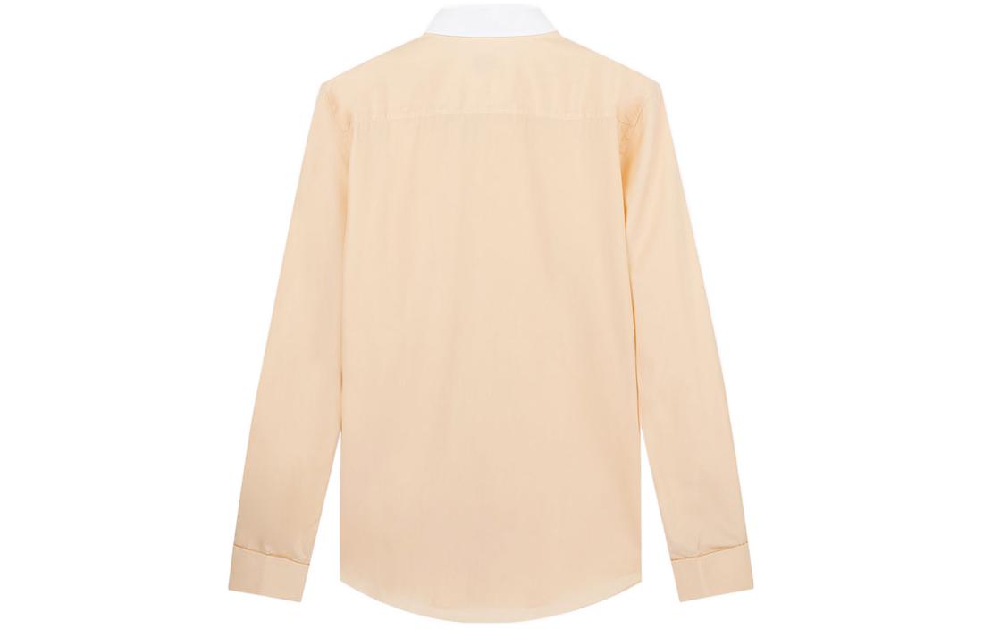 Burberry  Solid Color Pleated Long Sleeve Shirt Beige 45580571 圖 3