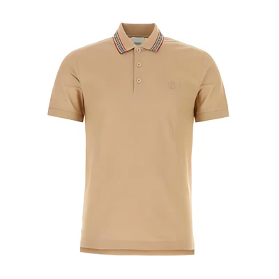 Burberry Solid Color Polo Shirt Short Sleeve Casual Khaki. 80831591
