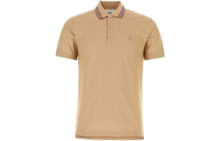 Burberry  Solid Color Polo Shirt Short Sleeve Casual Khaki. 80831591 圖 2