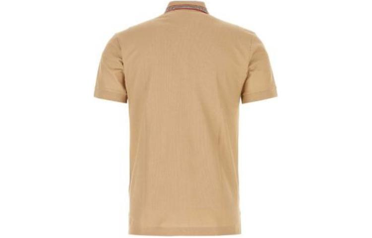 Burberry  Solid Color Polo Shirt Short Sleeve Casual Khaki. 80831591 圖 3