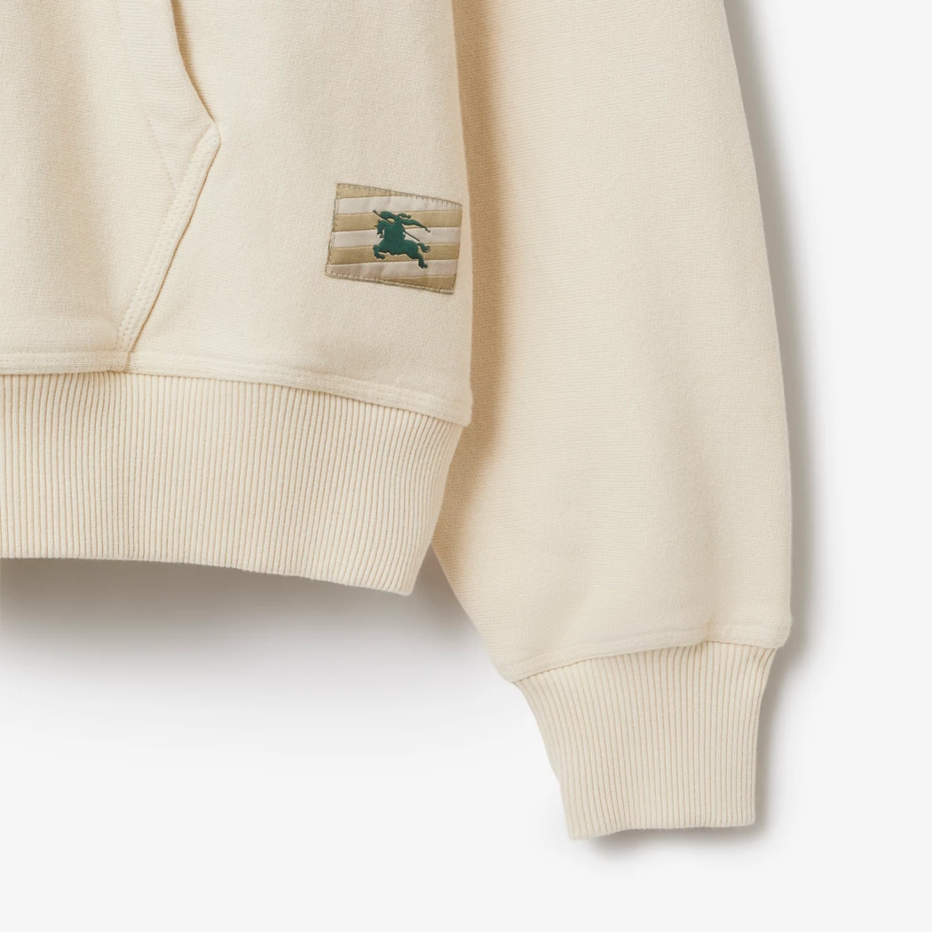 Sizing Sudadera Burberry Color Sólido con Capucha y Manga Larga Negra. 80812191