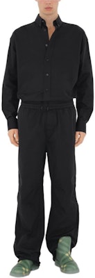 Burberry Celana Kasual Warna Hitam Obsidian Fit Longgar. 80847961 Shop Burberry Celana Kasual Warna Hitam Obsidian Fit Longgar. 80847961