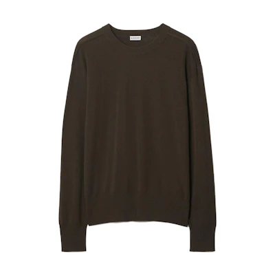 Burberry Solid Color Ribbed Knit Crewneck Sweater Casual Style. 80775581