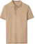 Buy Burberry Solid Color Short Sleeve Polo Shirt Beige. 80991671