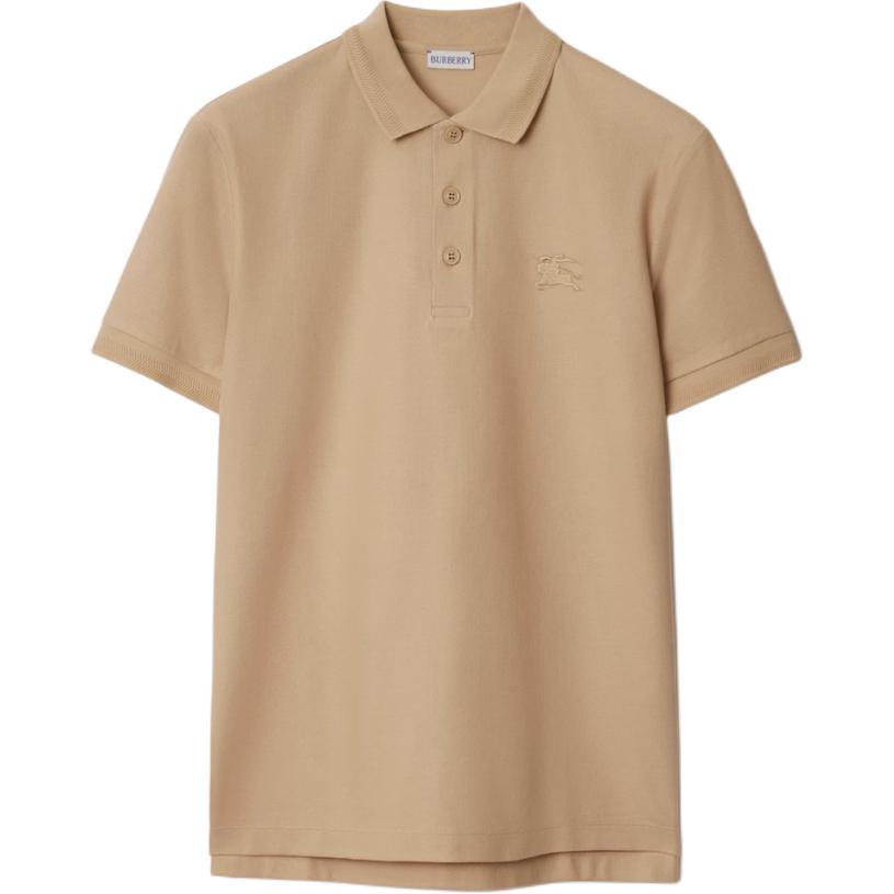Order Burberry  Solid Color Short Sleeve Polo Shirt Beige. 80991671