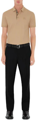 Burberry Solid Color Short Sleeve Polo Shirt Beige. 80991671 Lookbook Burberry Solid Color Short Sleeve Polo Shirt Beige. 80991671