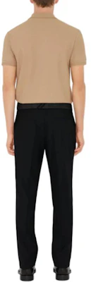 Burberry Solid Color Short Sleeve Polo Shirt Beige. 80991671 Shop Burberry Solid Color Short Sleeve Polo Shirt Beige. 80991671