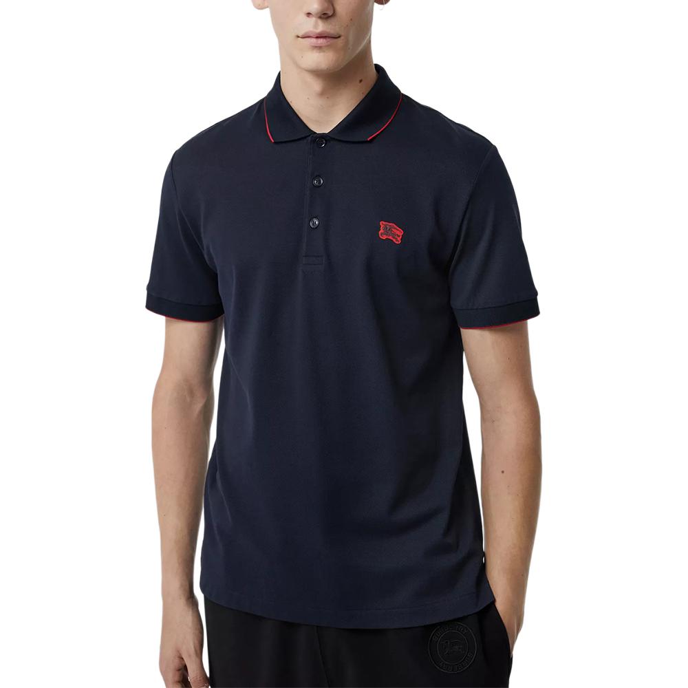 Burberry  Solid Color Slim Fit Polo Shirt Blue 80040881 圖 3