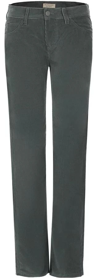 burberry-solid-color-straight-leg-casual-pants-dark-gray-green-80014571