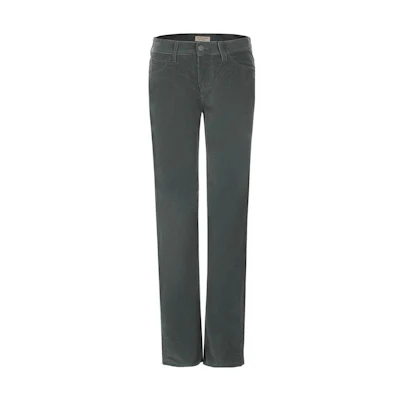 Burberry Solid Color Straight-Leg Casual Pants Dark Gray-Green. 80014571