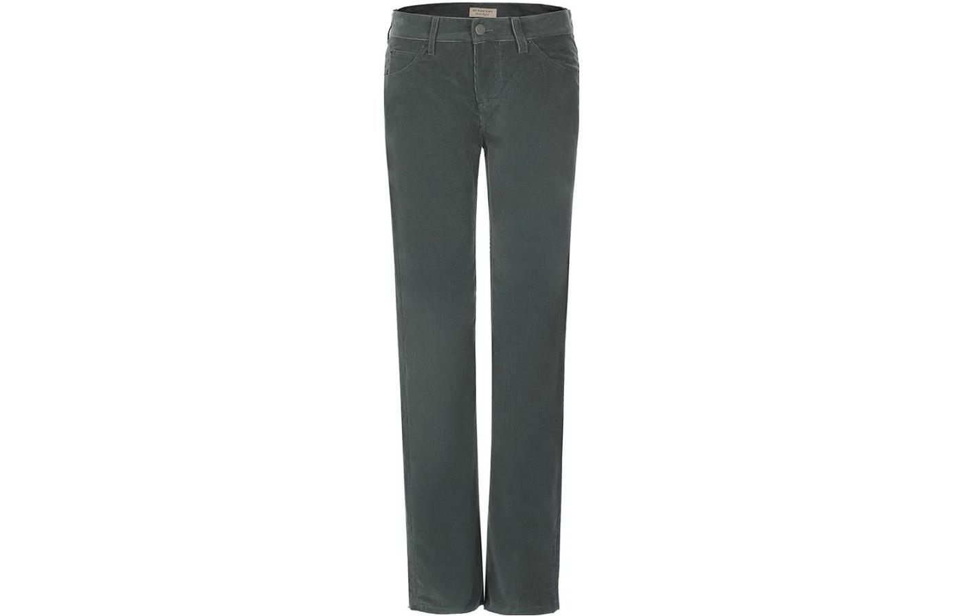 Burberry  Solid Color Straight-Leg Casual Pants Dark Gray-Green. 80014571 圖 2