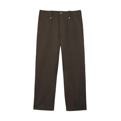 Burberry Solid Color Straight Fit Casual Pants Dark Brown. 80766451