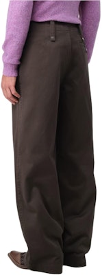 Burberry Celana Kasual Warna Solid Coklat Tua Model Straight Fit. 80766451 Lookbook Burberry Celana Kasual Warna Solid Coklat Tua Model Straight Fit. 80766451