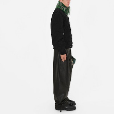 博柏利纯色拉链休闲棉夹克 - 黑色 80838271 Details for 博柏利纯色拉链休闲棉夹克 - 黑色 80838271