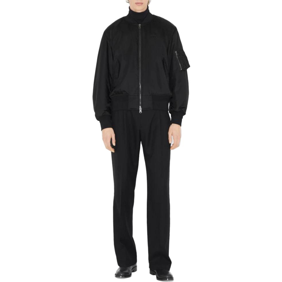 Burberry  Solid Color Zip-Up Jacket Black 80717251 圖 3