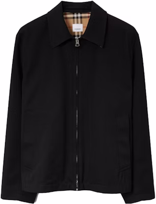 Burberry Solid Color Zip-Up Jacket Black Long Sleeve 80710561 Buy Burberry Solid Color Zip-Up Jacket Black Long Sleeve 80710561