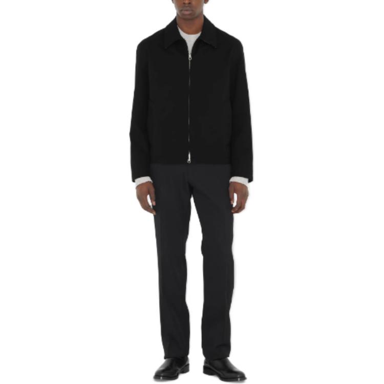 Burberry  Solid Color Zip-Up Jacket Black Long Sleeve 80710561 圖 3