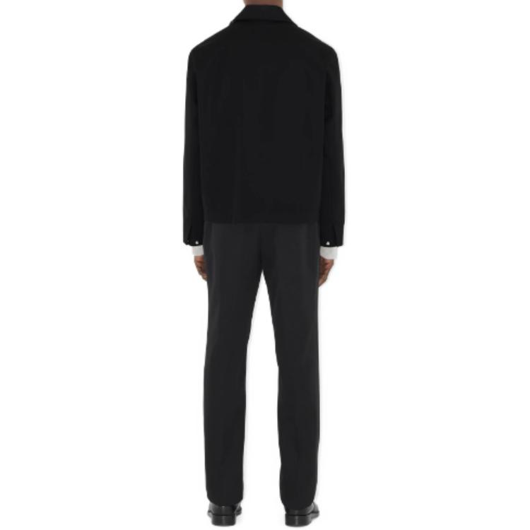 Burberry  Solid Color Zip-Up Jacket Black Long Sleeve 80710561 圖 4