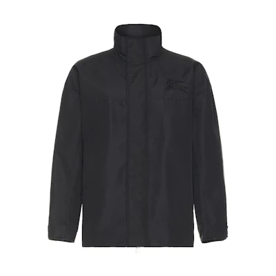 Burberry Solid Color Zip-Up Stand Collar Jacket - Black 80702841