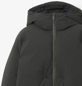 バーバリー ソリッドカラー ジッパーフード ダウンジャケット オブシディアングレー 80838181 Details for バーバリー ソリッドカラー ジッパーフード ダウンジャケット オブシディアングレー 80838181