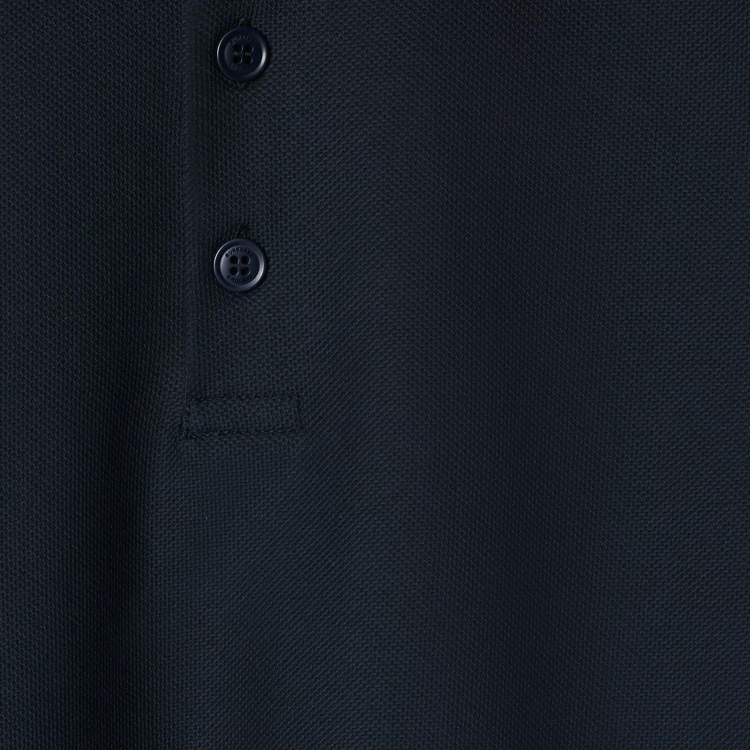 Burberry  Solid Cotton Long Sleeve Polo Shirt Smoke Navy Blue 80988131 圖 7