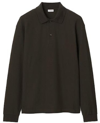 Burberry Solid Cotton Pullover Long-Sleeve Polo Shirt in Otter Brown. 80778711 Buy Burberry Solid Cotton Pullover Long-Sleeve Polo Shirt in Otter Brown. 80778711