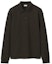 Buy Burberry Solid Cotton Pullover Long-Sleeve Polo Shirt in Otter Brown. 80778711