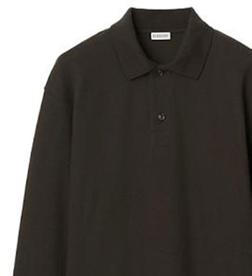 Burberry Solid Cotton Pullover Long-Sleeve Polo Shirt in Otter Brown. 80778711 Shop Burberry Solid Cotton Pullover Long-Sleeve Polo Shirt in Otter Brown. 80778711