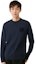 Shop Burberry Solid Crewneck Pullover Sweater Navy Blue. 80616771