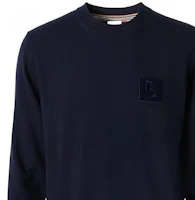 Details for Burberry 素色圓領套頭毛衣 深藍色. 80616771